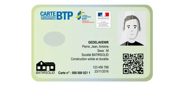CIP : la Carte d'Identification Professionnelle BTP